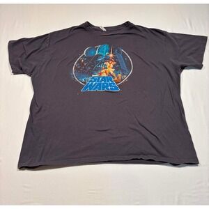 Star Wars Zuni Sportswear Graphic T-Shirt Mens 2XL Gray Darth Vader Luke Leia